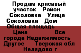 Продам красивый участок › Район ­ Соколовка › Улица ­ Соколовка › Дом ­ 18 › Общая площадь ­ 100 › Цена ­ 300 000 - Все города Недвижимость » Другое   . Тверская обл.,Нелидово г.